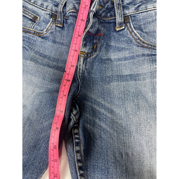 American Rag Cie Skinny Jeans Womens small Wash Raw Hem Low Rise Denim - Picture 5 of 12